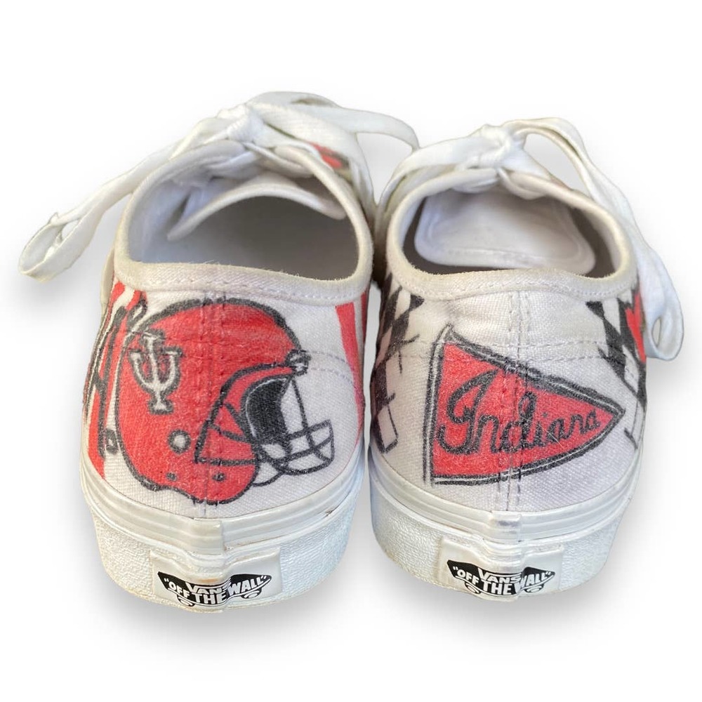 Custom hand painted Indiana University Vans size 7.5 Womens - Picture 3 of 8